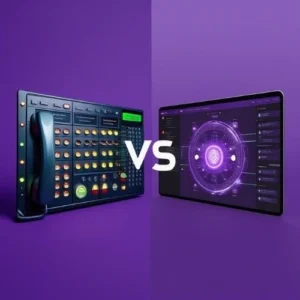 Comparison of traditional call handling vs AI-powered real-time voice assistant system.