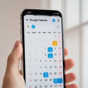 Illustration or mockup of: • A digital calendar interface (Google Calendar or job management system). • An AI chatbot on a smartphone screen taking booking details (e.g. “Location: Leeds”, “Issue: Boiler not working”, “Preferred time: ASAP”). • A timestamp showing 2 AM to emphasise 24/7 availability.